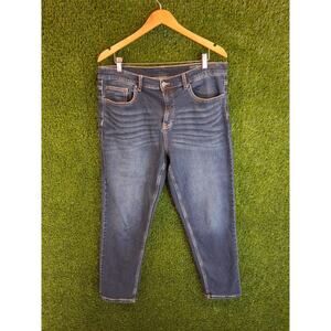 Tu Clothing Men's Blue Jeans Size 36S Straight Leg Dark Wash Stretch Denim